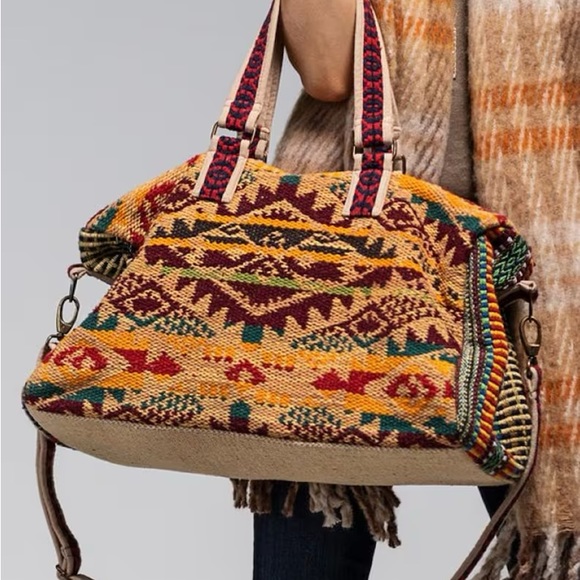 Handmade bohemian Karma Bag weekender bag duffle bag - Picture 4 of 13